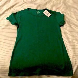 J crew green studio tee XS